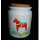 Dala Horse Jar with Cork Stopper
